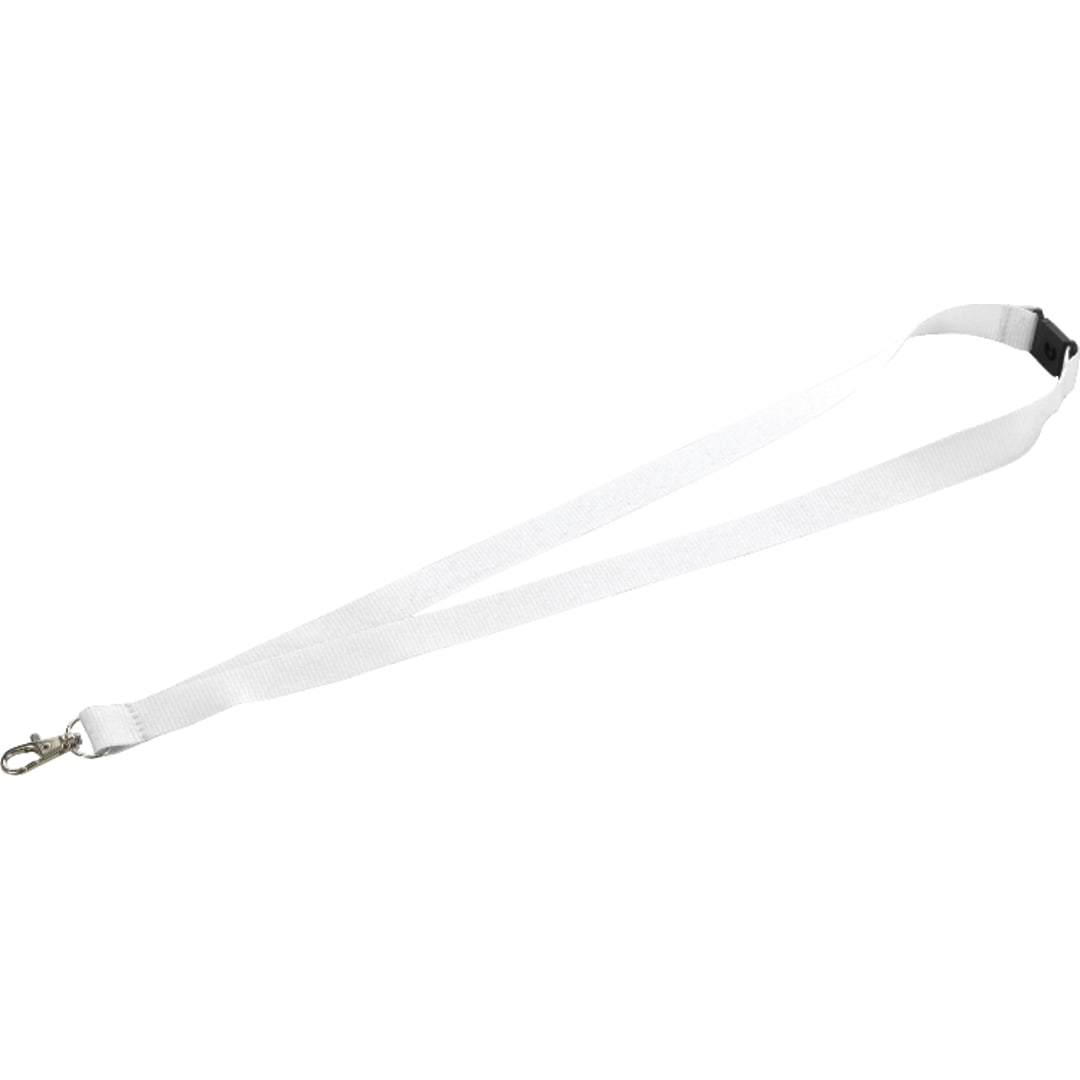 Lanyard with Lobster Clip - SM-2425 White