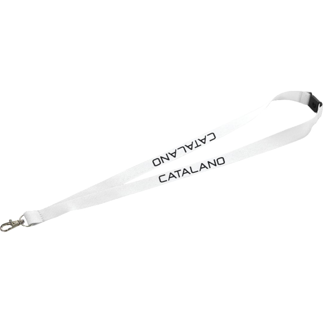 Lanyard with Lobster Clip - SM-2425 White