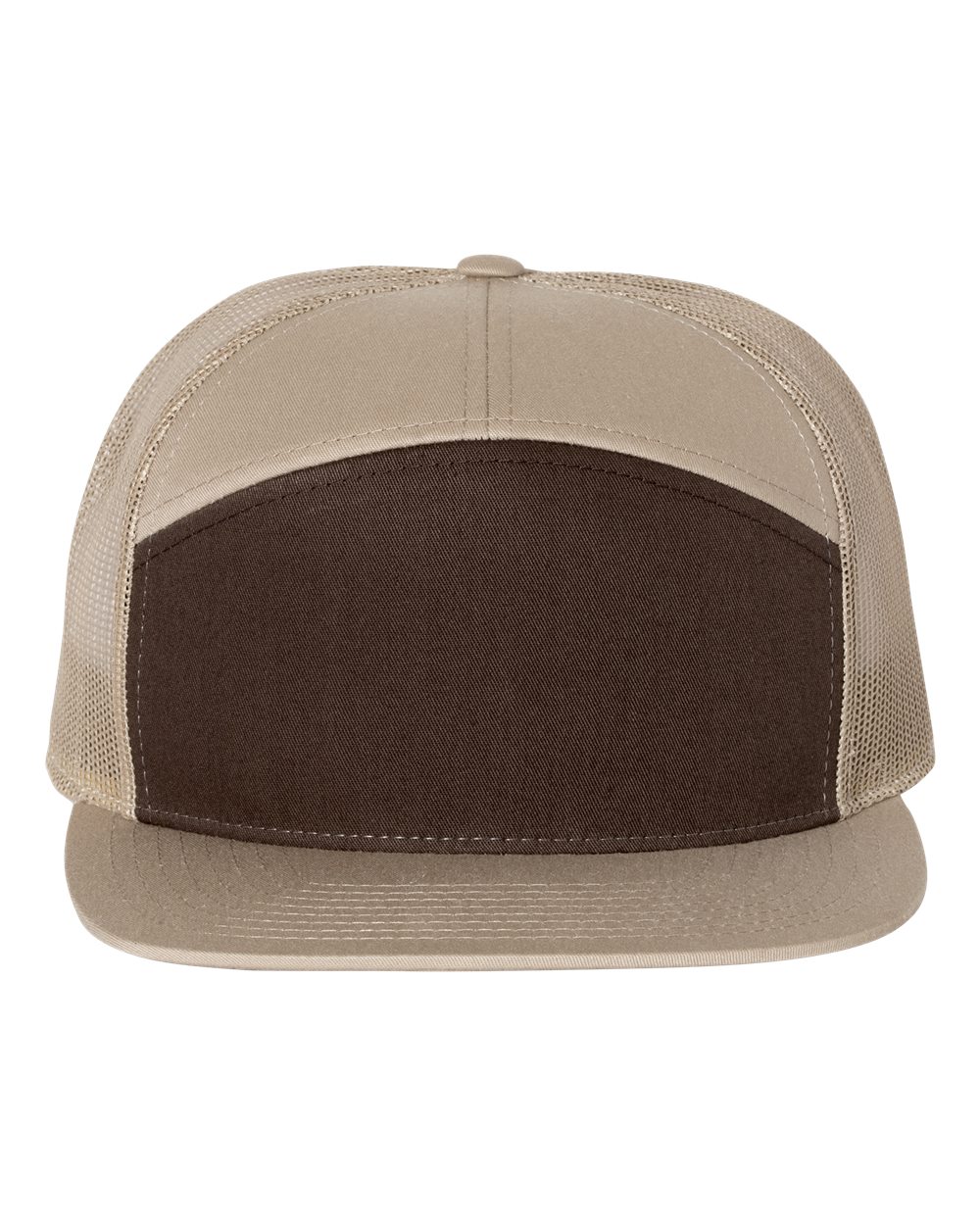 Richardson Seven-Panel Trucker Cap - 168 - 168CD Brown- Khaki
