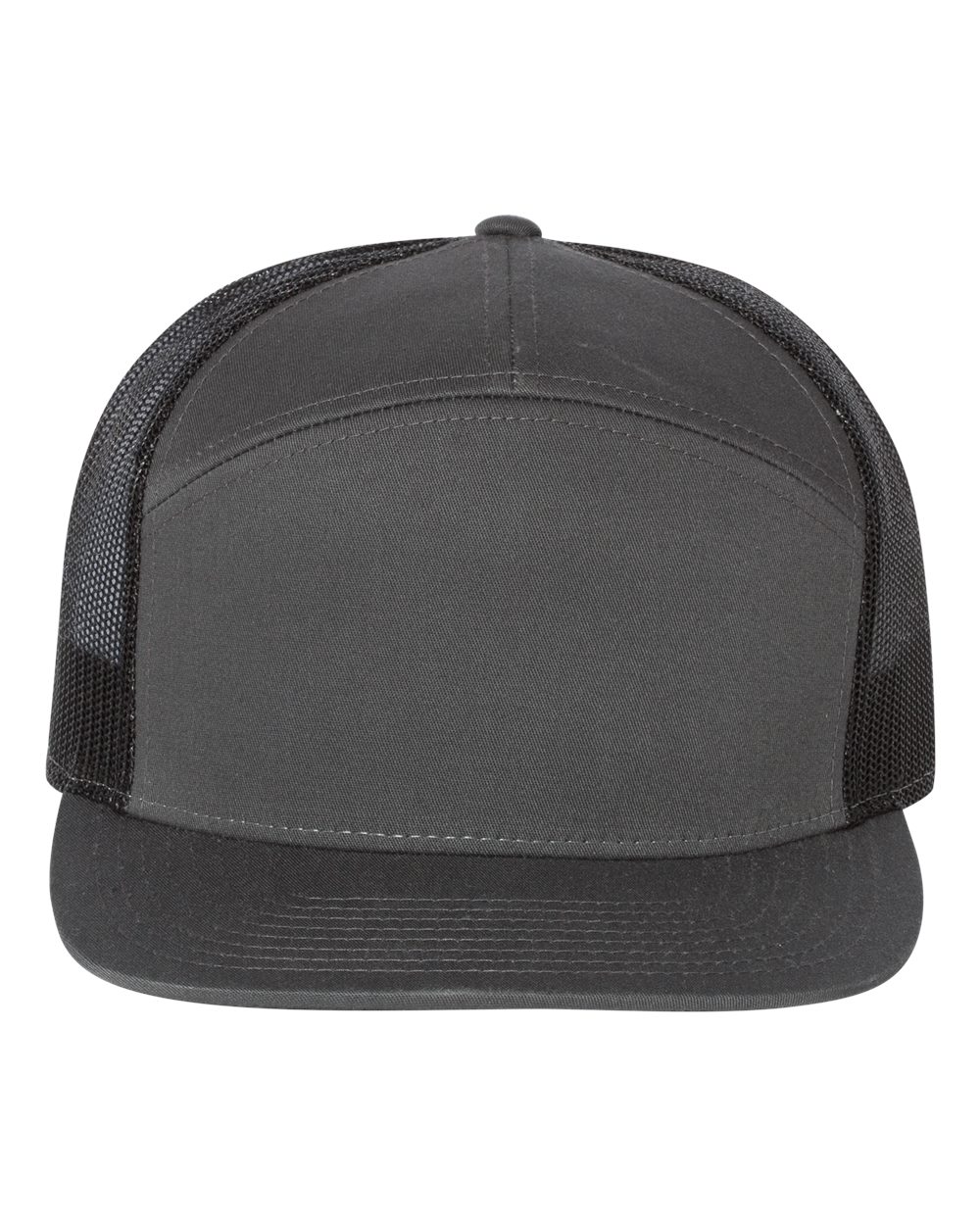 Richardson Seven-Panel Trucker Cap - 168 - 168CD Charcoal- Black