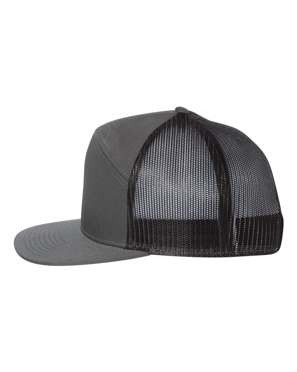 Richardson Seven-Panel Trucker Cap - 168 - 168CD Charcoal- Black
