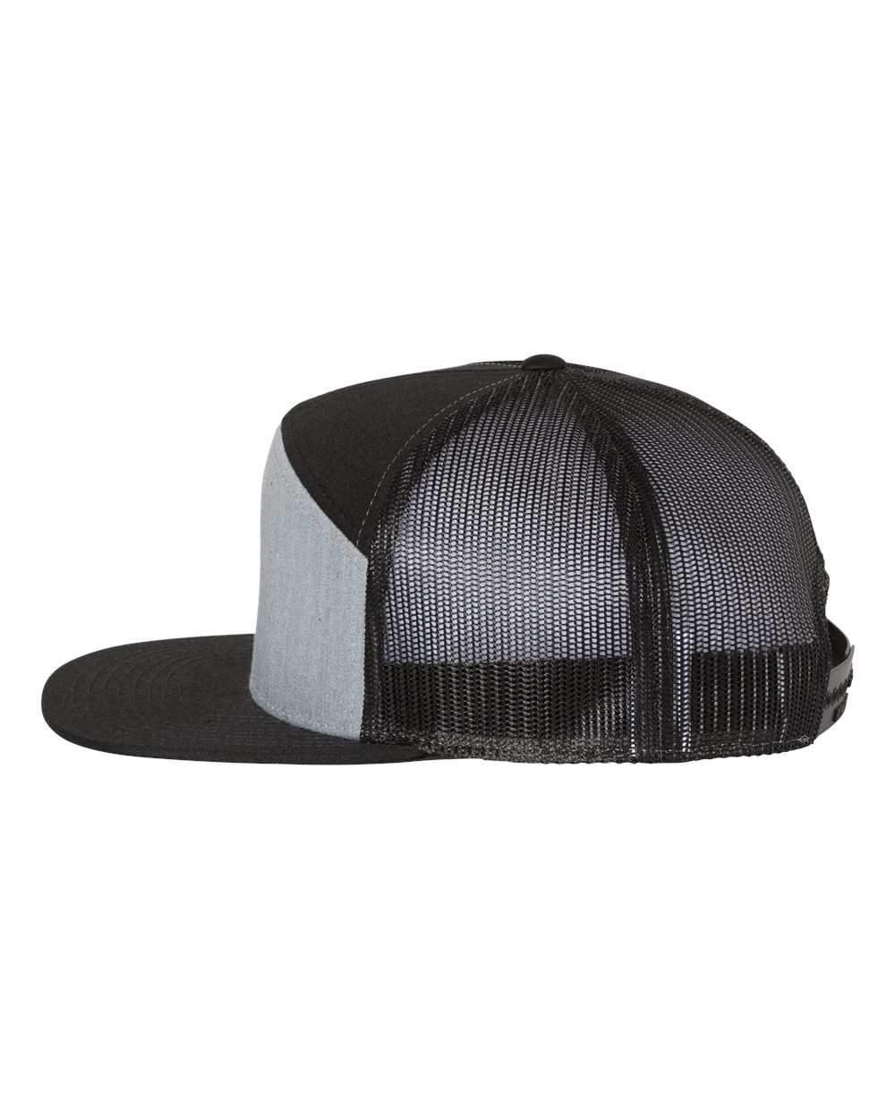 Richardson Seven-Panel Trucker Cap - 168 - 168CD Heather Grey- Black