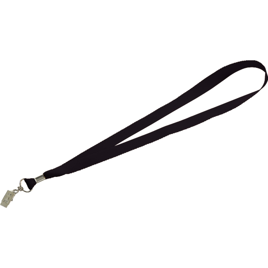 Lanyard with Bulldog Clip - SM-2428 Black