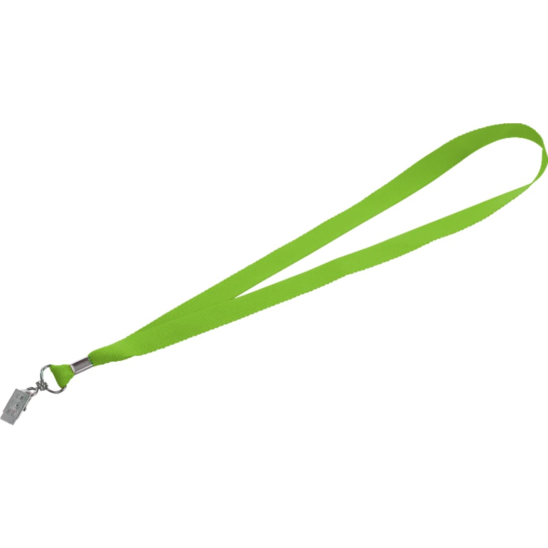 Lanyard with Bulldog Clip - SM-2428 Green