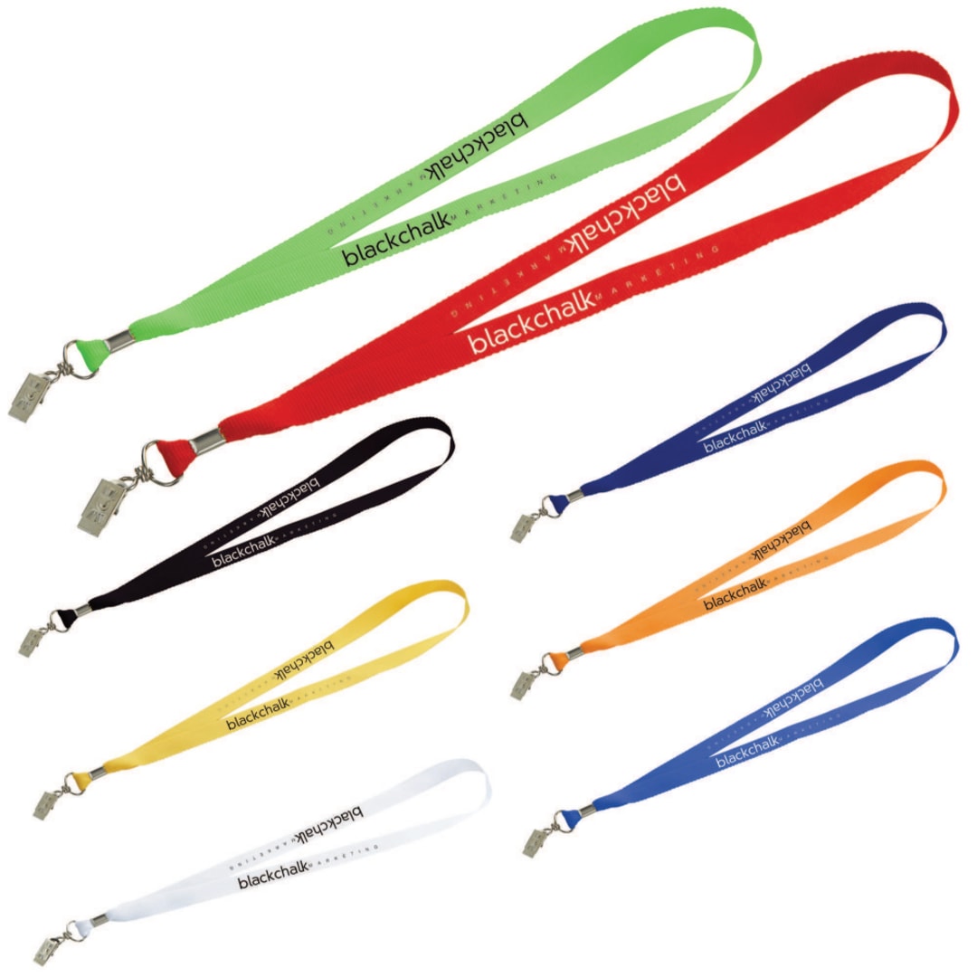 Lanyard with Bulldog Clip - SM-2428 Green