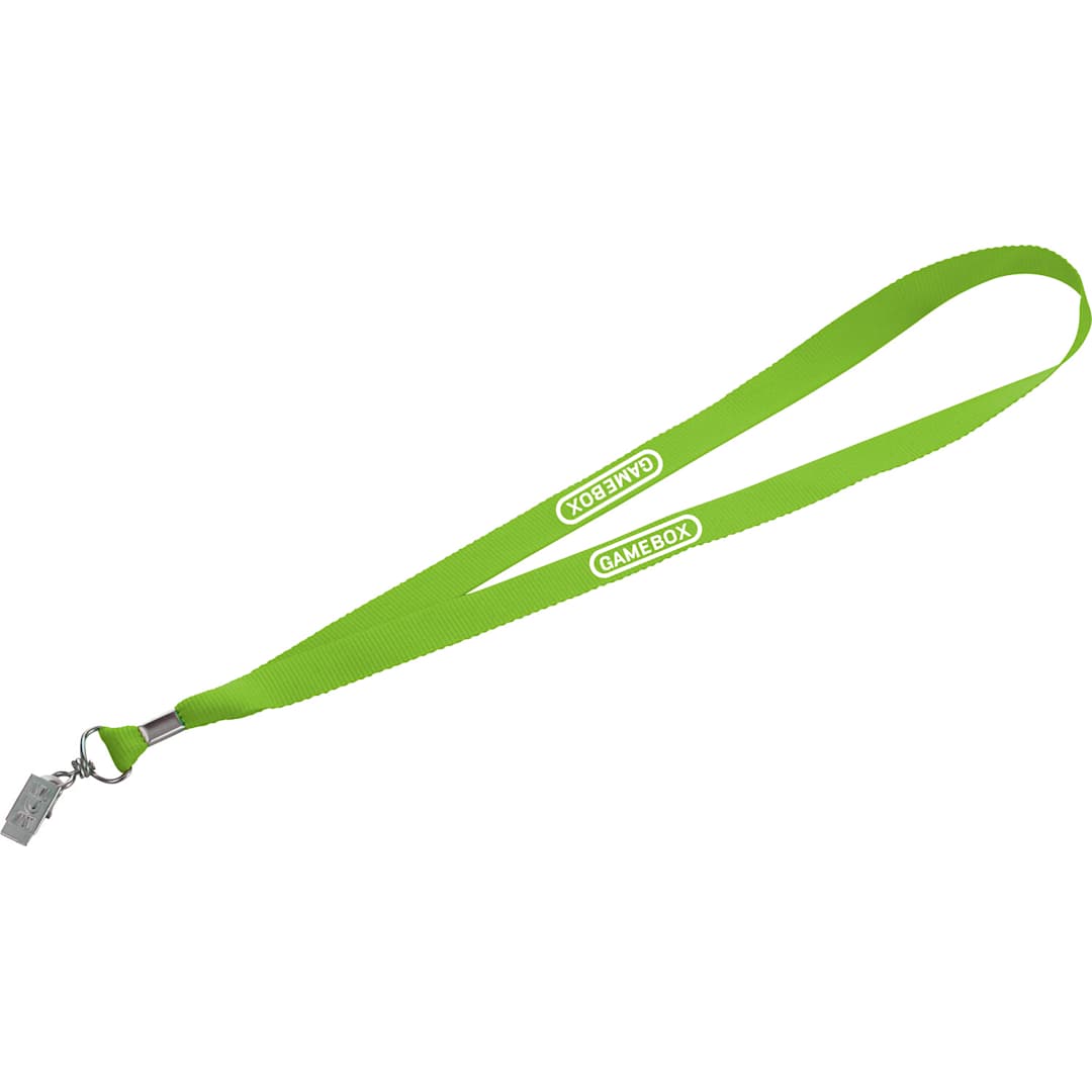 Lanyard with Bulldog Clip - SM-2428 Green