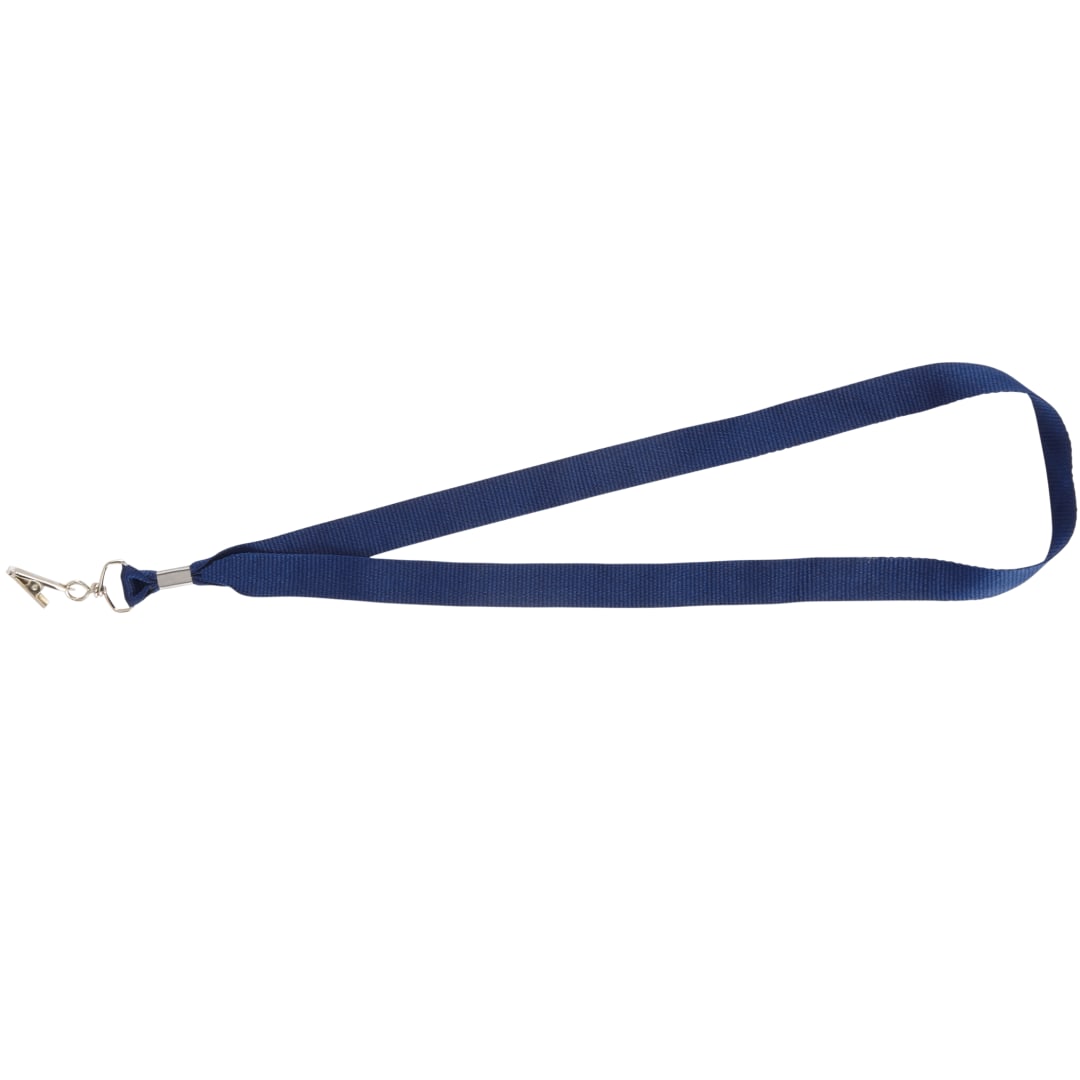 Lanyard with Bulldog Clip - SM-2428 Blue