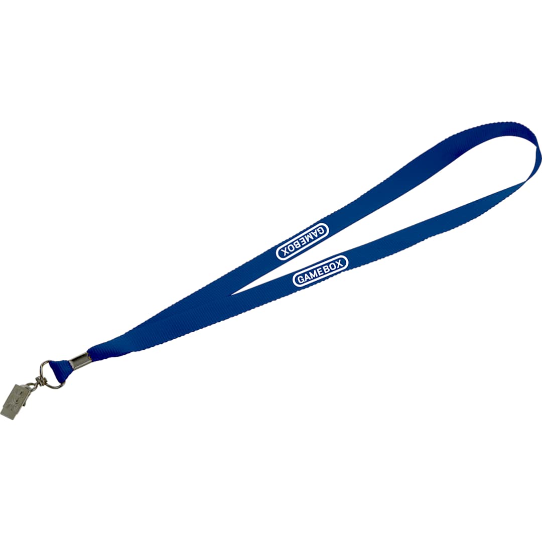 Lanyard with Bulldog Clip - SM-2428 Blue