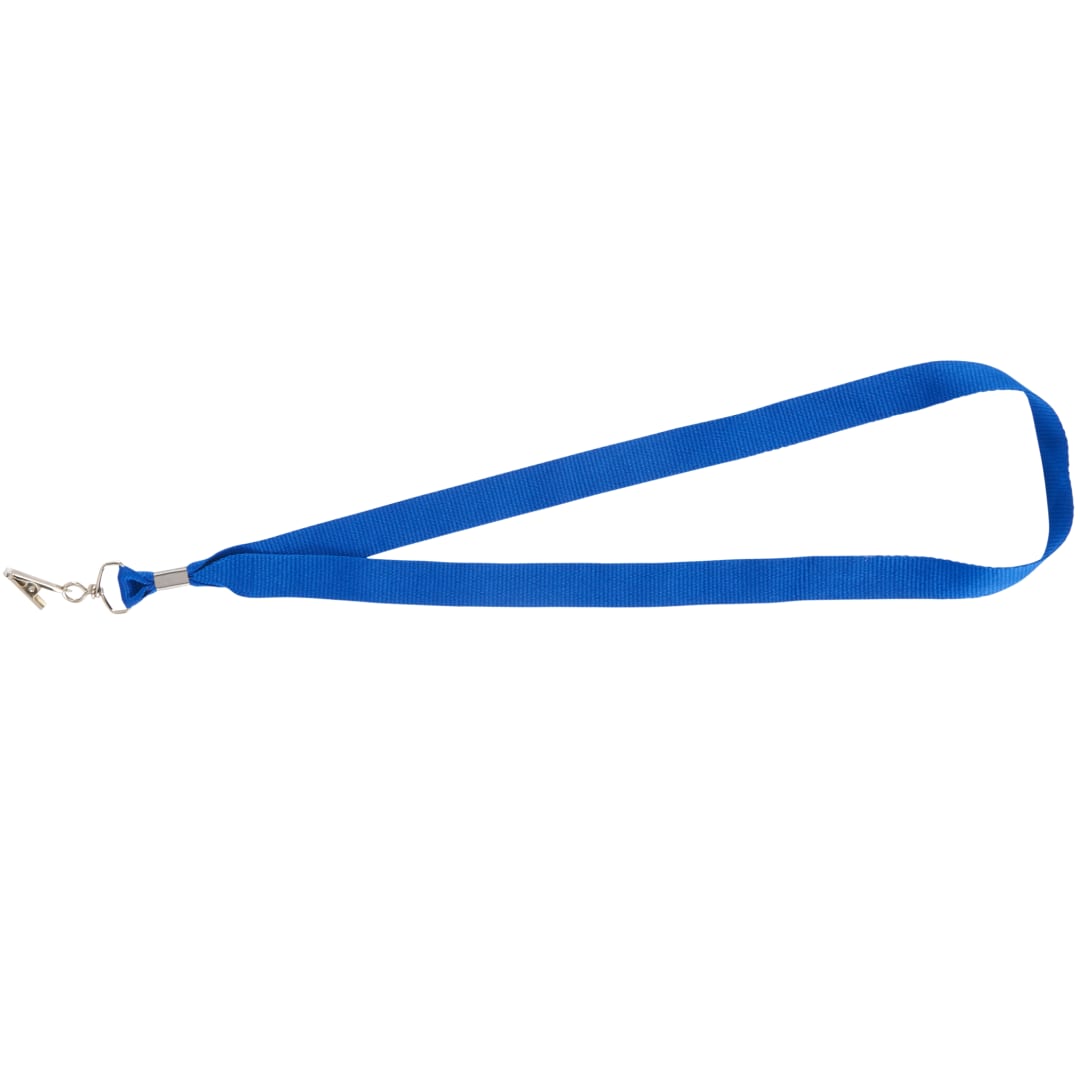 Lanyard with Bulldog Clip - SM-2428 Blue