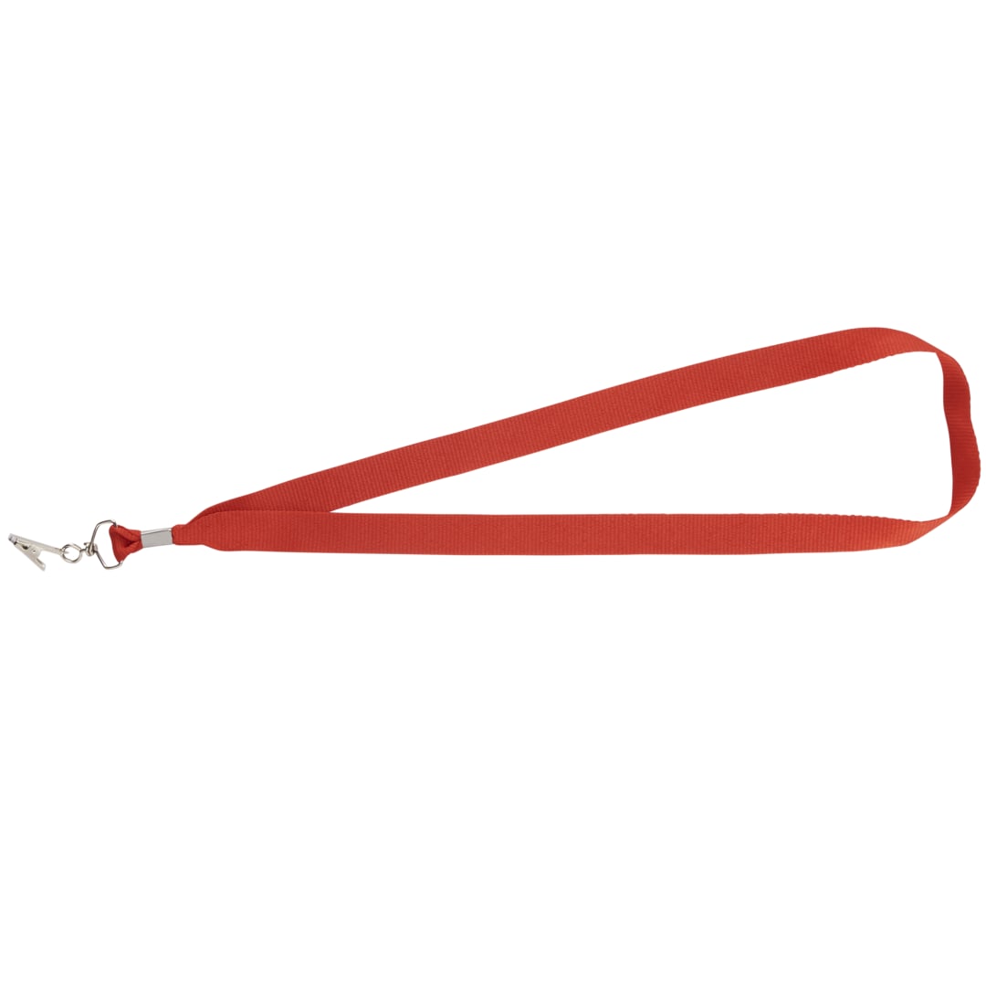 Lanyard with Bulldog Clip - SM-2428 Red