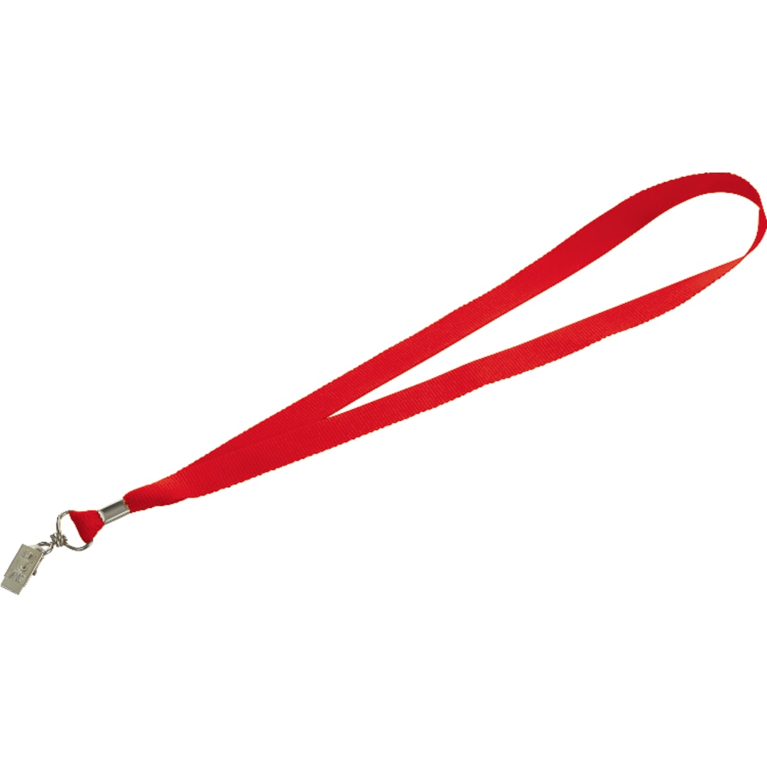 Lanyard with Bulldog Clip - SM-2428 Red