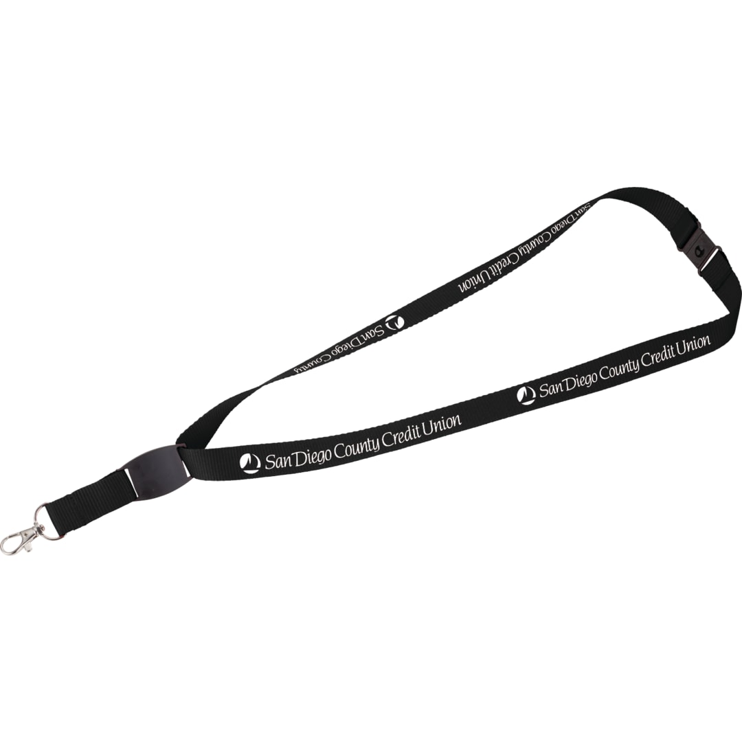 Flat Panel Lanyard - SM-2448 Black