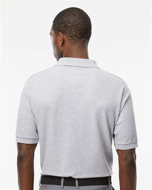 M&O Ring-Spun Piqué Polo - 7002 - 7002M Athletic Grey
