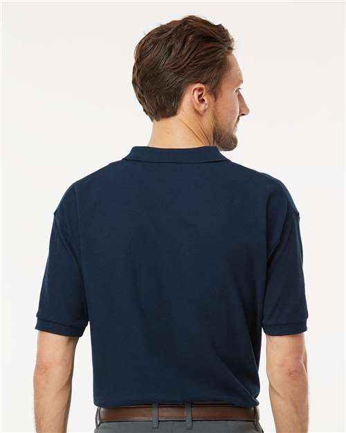 M&O Ring-Spun Piqué Polo - 7002 - 7002M Navy