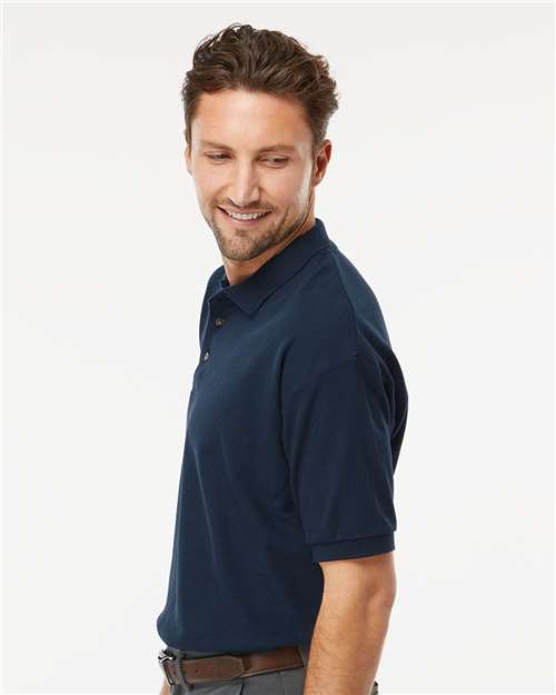 M&O Ring-Spun Piqué Polo - 7002 - 7002M Navy