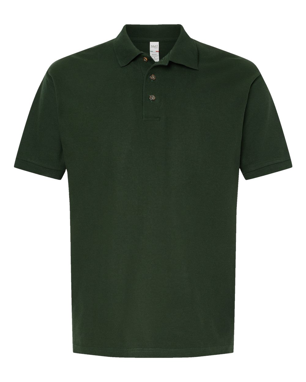 M&O Ring-Spun Piqué Polo - 7002 - 7002M New Forest Green