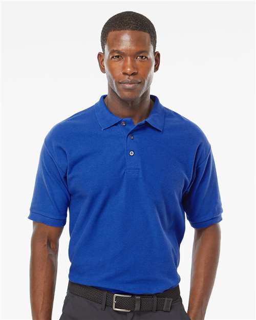 M&O Ring-Spun Piqué Polo - 7002 - 7002M Royal