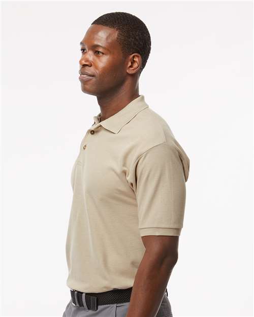 M&O Ring-Spun Piqué Polo - 7002 - 7002M Sand