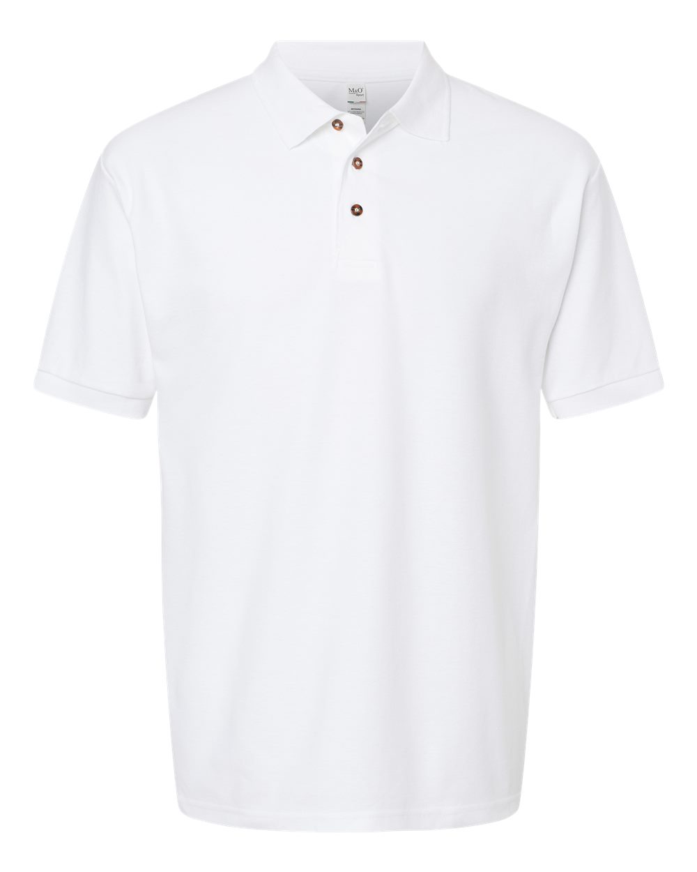 M&O Ring-Spun Piqué Polo - 7002 - 7002M White