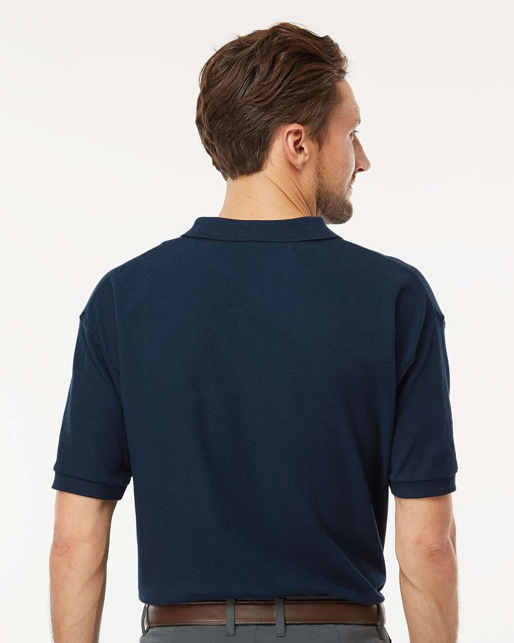 M&O Ring-Spun Piqué Polo - 7002 - 7002M Navy
