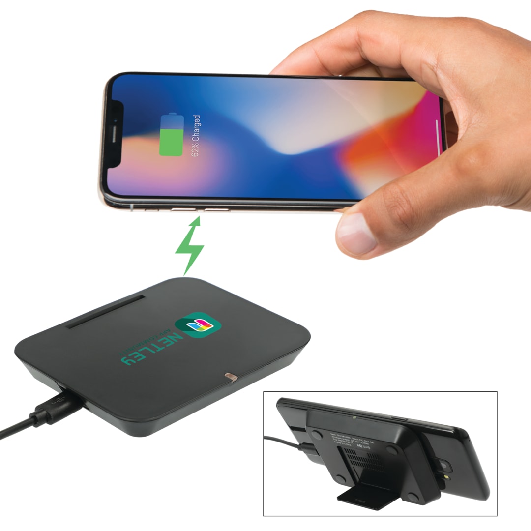 Optic Wireless Charging Phone Stand - SM-2818 Black