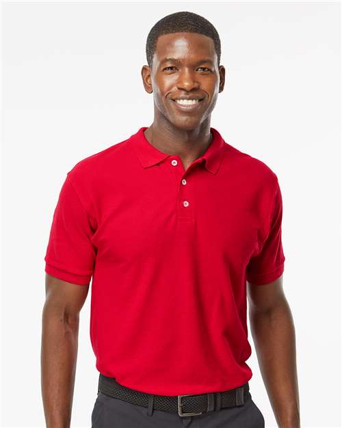 M&O Soft Touch Polo - 7006 - 7006M Bright Red