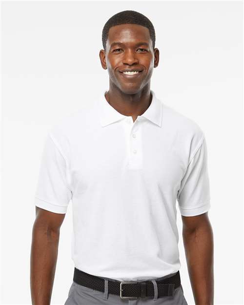 M&O Soft Touch Polo - 7006 - 7006M Fine White