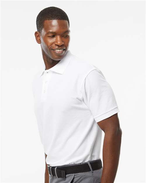 M&O Soft Touch Polo - 7006 - 7006M Fine White