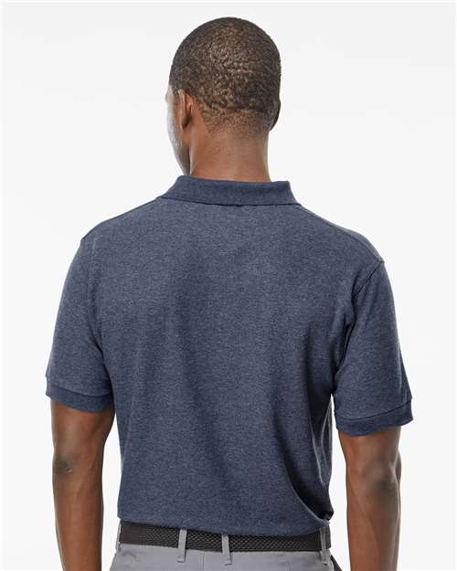 M&O Soft Touch Polo - 7006 - 7006M Heather Navy