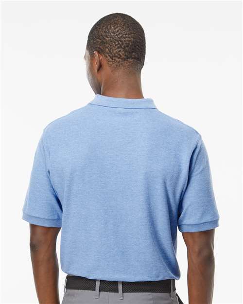 M&O Soft Touch Polo - 7006 - 7006M Light Blue Heather