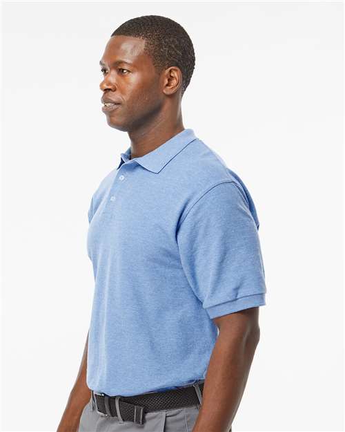 M&O Soft Touch Polo - 7006 - 7006M Light Blue Heather