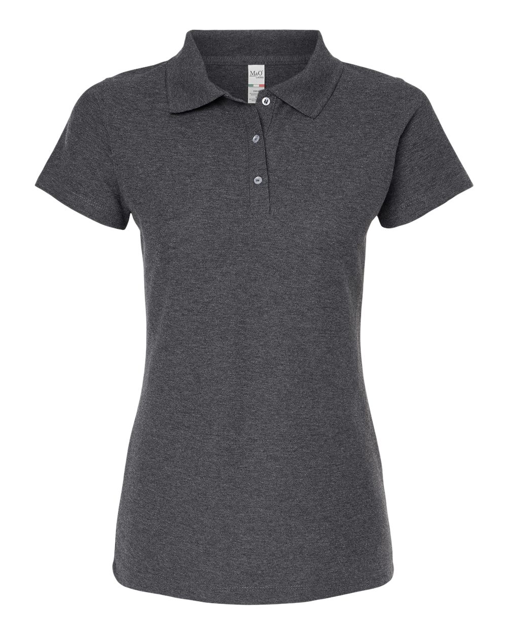 M&O Women's Soft Touch Polo - 7007 - 7007M Dark Heather