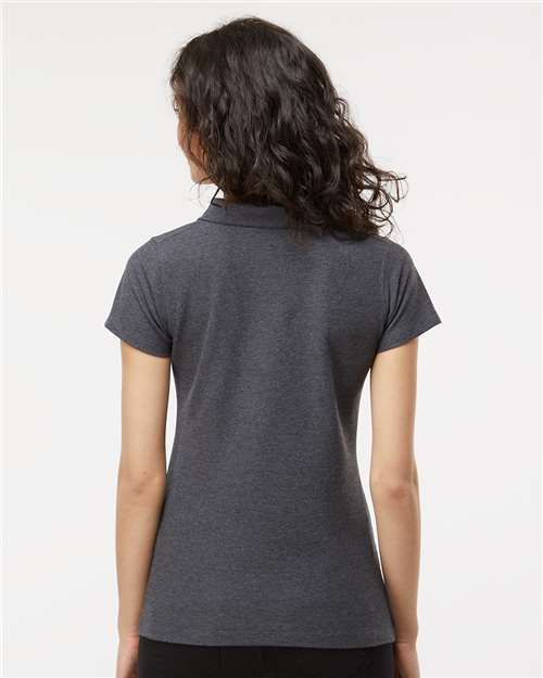 M&O Women's Soft Touch Polo - 7007 - 7007M Dark Heather