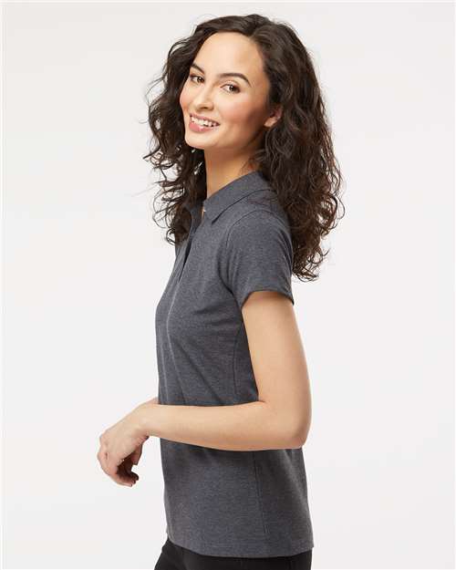 M&O Women's Soft Touch Polo - 7007 - 7007M Dark Heather