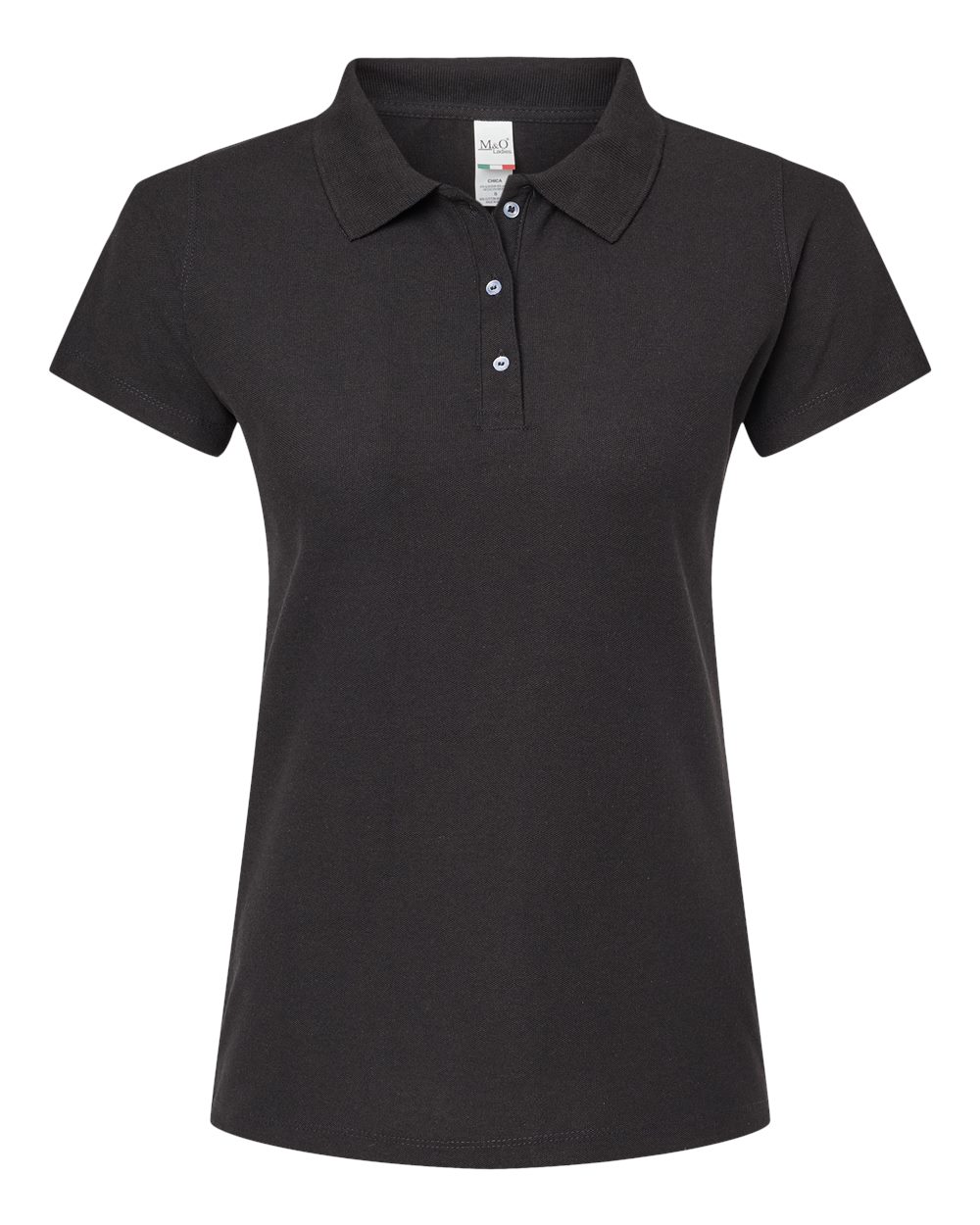 M&O Women's Soft Touch Polo - 7007 - 7007M Fine Black