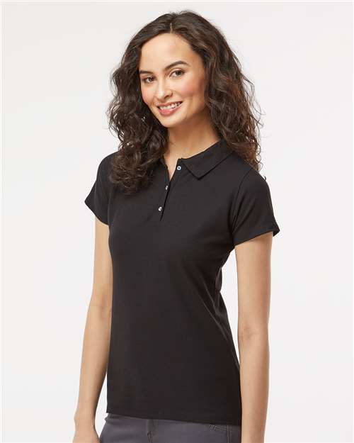 M&O Women's Soft Touch Polo - 7007 - 7007M Fine Black