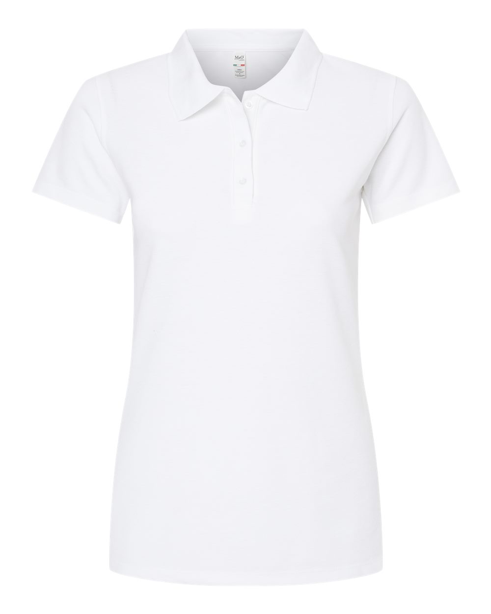 M&O Women's Soft Touch Polo - 7007 - 7007M Fine White