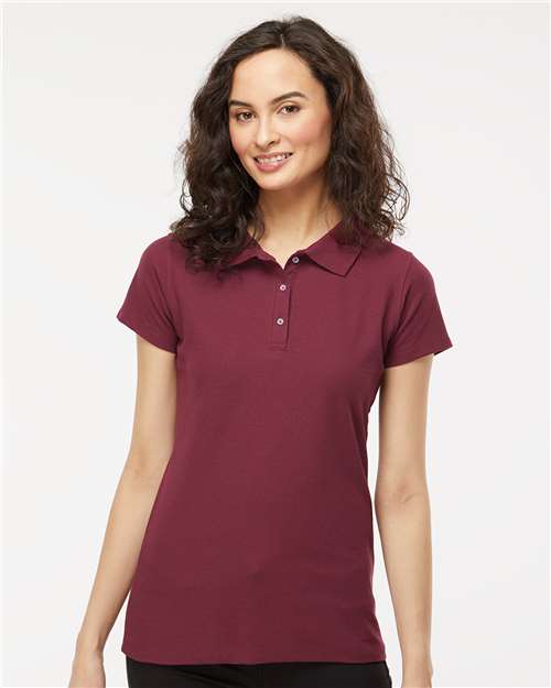 M&O Women's Soft Touch Polo - 7007 - 7007M Maroon