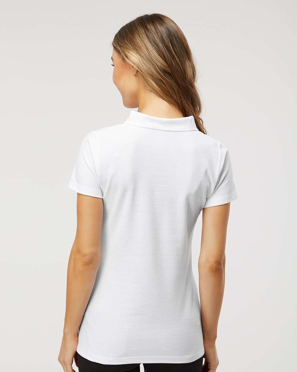 M&O Women's Soft Touch Polo - 7007 - 7007M Fine White