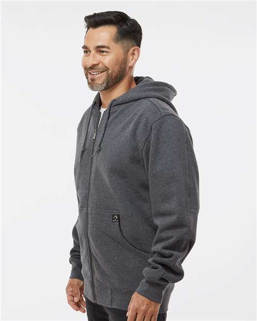 DRI DUCK Men's Crossfire Heavyweight Power Fleece Hooded Jacket with Thermal Lining - 7033 Dark Oxford