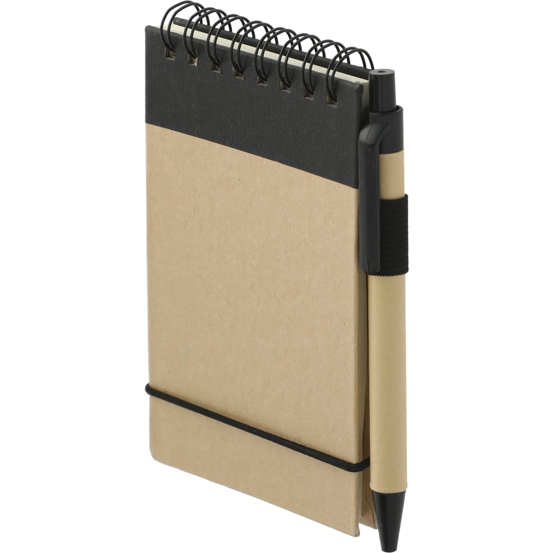 Bullet 5" x 4" Recycled Spiral Jotter with Pen - SM-3429