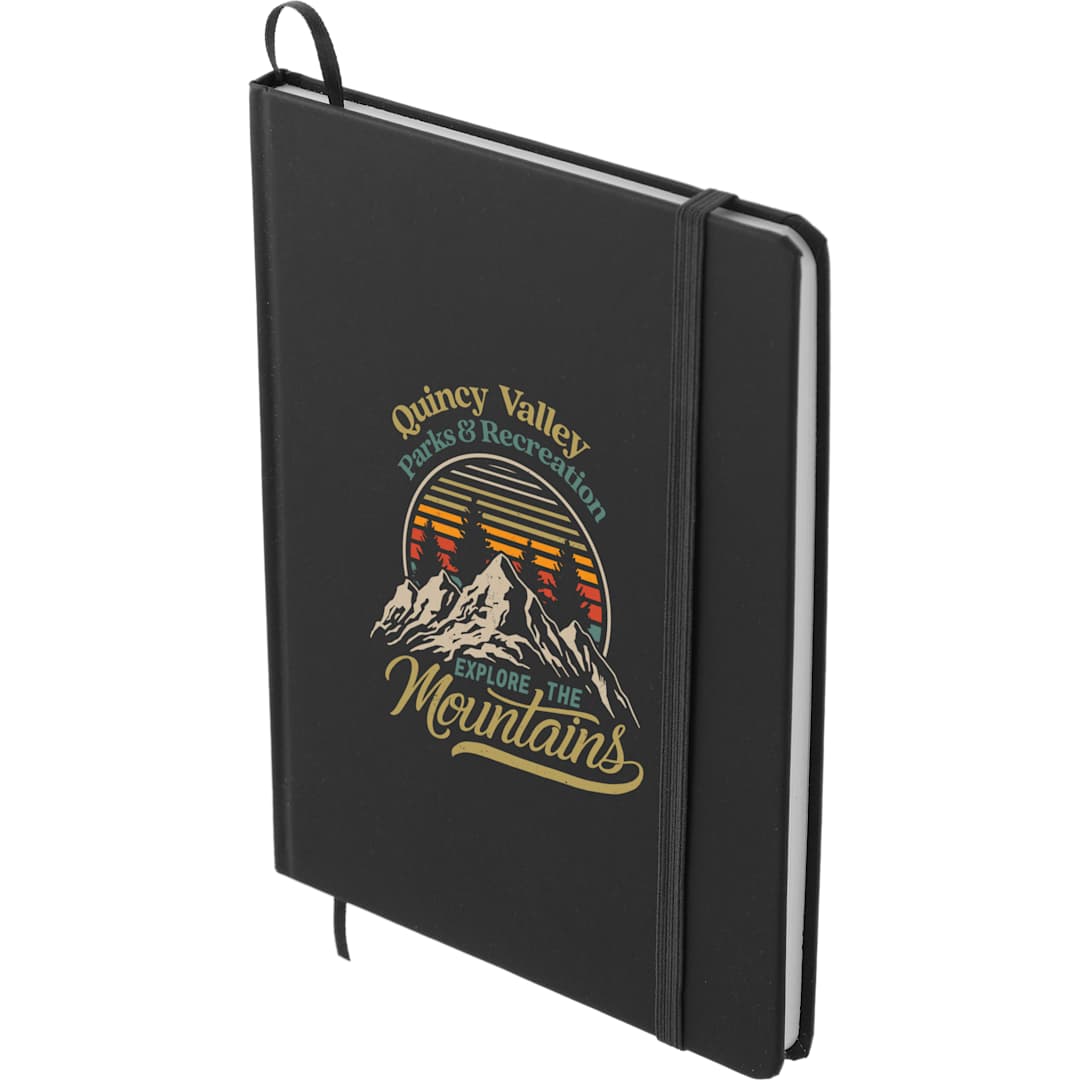 Bullet 5" x 7" Snap Elastic Closure Notebook - SM-3443 Black