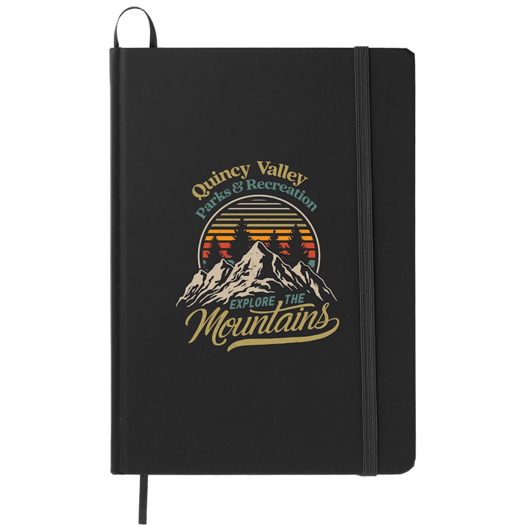 Bullet 5" x 7" Snap Elastic Closure Notebook - SM-3443 Black