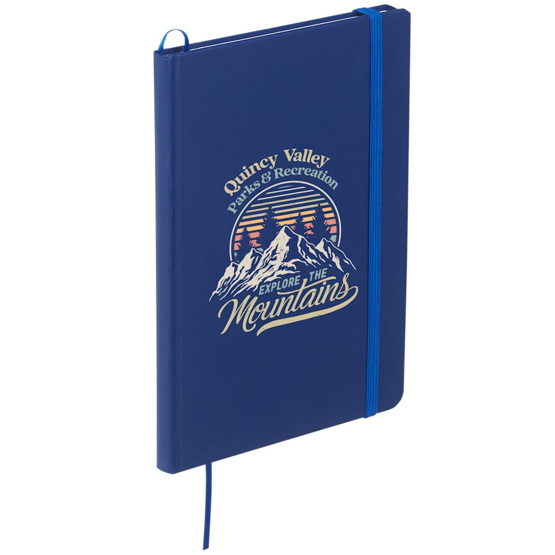 Bullet 5" x 7" Snap Elastic Closure Notebook - SM-3443 Blue