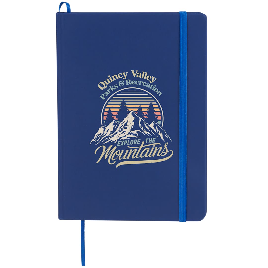 Bullet 5" x 7" Snap Elastic Closure Notebook - SM-3443 Blue