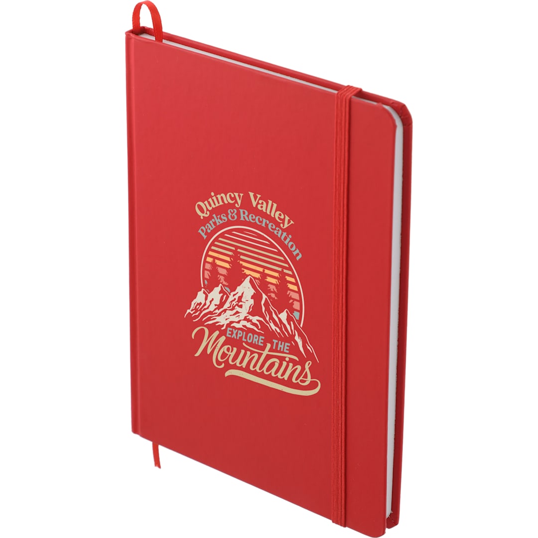Bullet 5" x 7" Snap Elastic Closure Notebook - SM-3443 Red