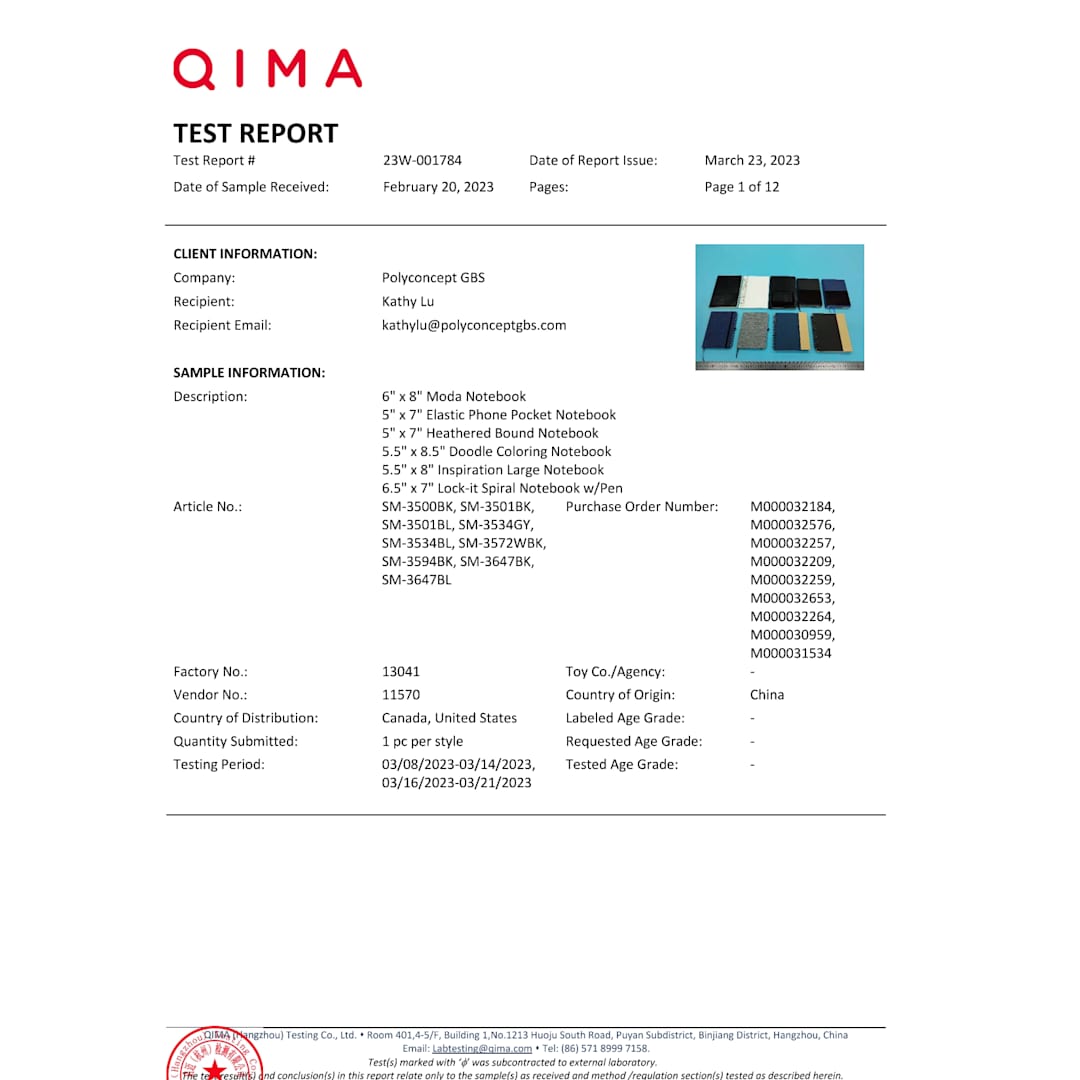 6" x 8" Moda Notebook - SM-3500 Black