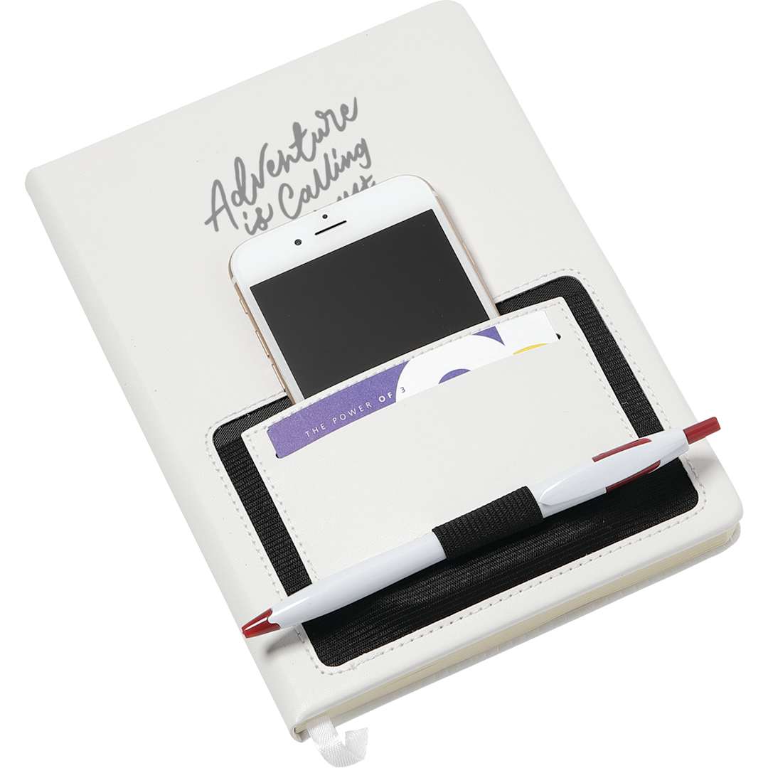 Bullet 6" x 8" Moda Notebook - SM-3500 White