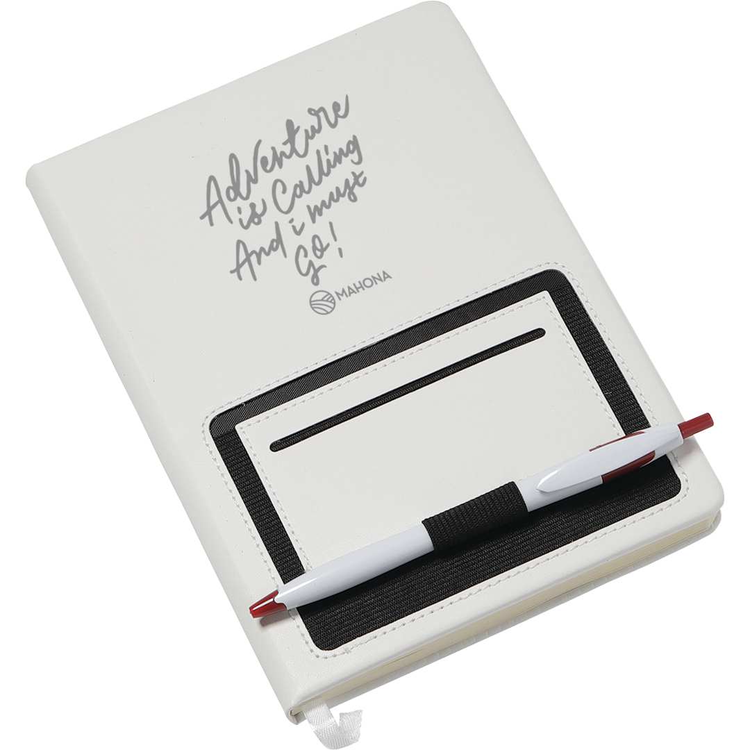 Bullet 6" x 8" Moda Notebook - SM-3500 White