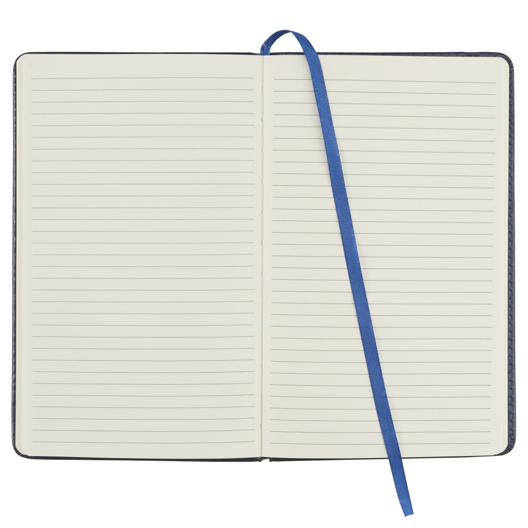6" x 8.5" Viola Bound Notebook with Pen - SM-3508 Blue
